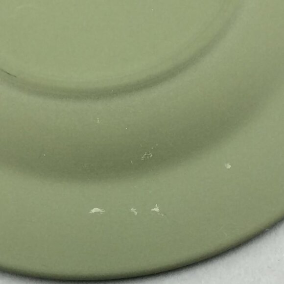 2 Pieces of Wedgwood Jaspeware Green Pieces Candlestick Holder Trinket Dish - Picture 5 of 10